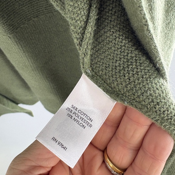 J. Jill Forest Green Open Front Cardigan - Picture 4 of 8